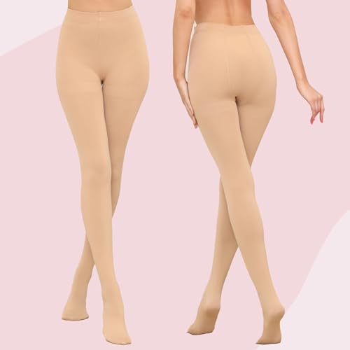 PALAY Women Thermal Tights Winter Fashion Thermal Footed Leggings Fleece-Lined Leggings Layering Leggings High Waist Stretchy Polyester Legging for Casual Wear