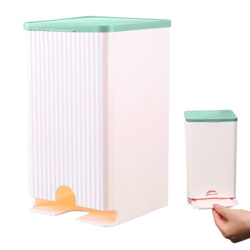 HASTHIP® Sanitary Napkin Storage Container Plastic Portable Sanitary Napkin Organizer Box for Bathroom 6x6x3.5 inches First Period Bag for Girls,Women,Ladies(Pink)