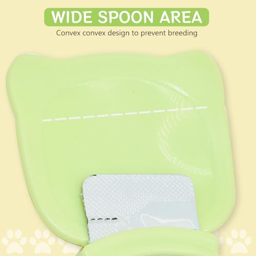 Qpets Cat Treat Feeding Spoon Pet Moist Treats Strips Feeding Spoon Food Grade Silicone BPA Free Cat Treats Feeding Spoon Portable Feeding Spoon for Soft /Moist Cat Treats