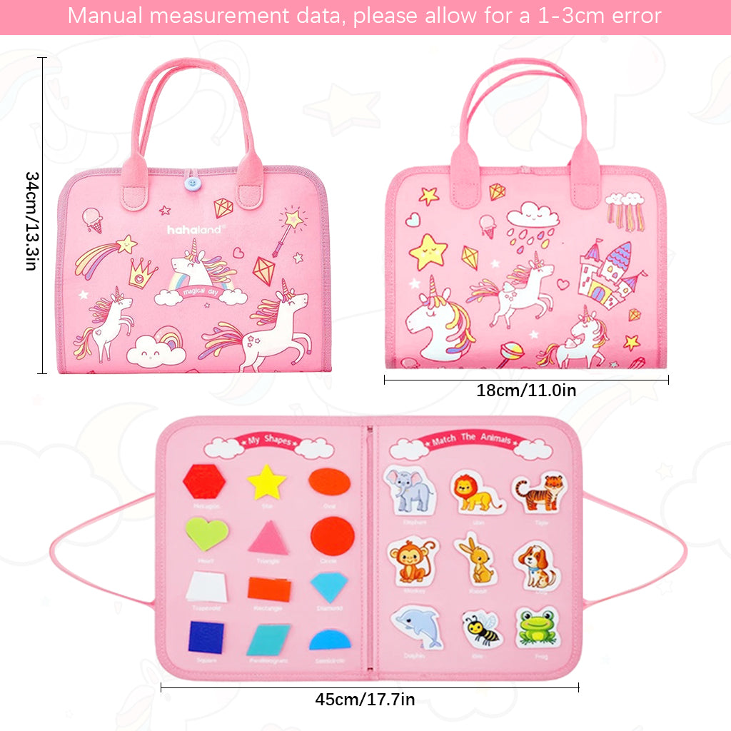 PATPAT Busy Board for Toddlers 1 2 3 4 Years Old, Busy Book for Comprehensive Preschool Educational Playing