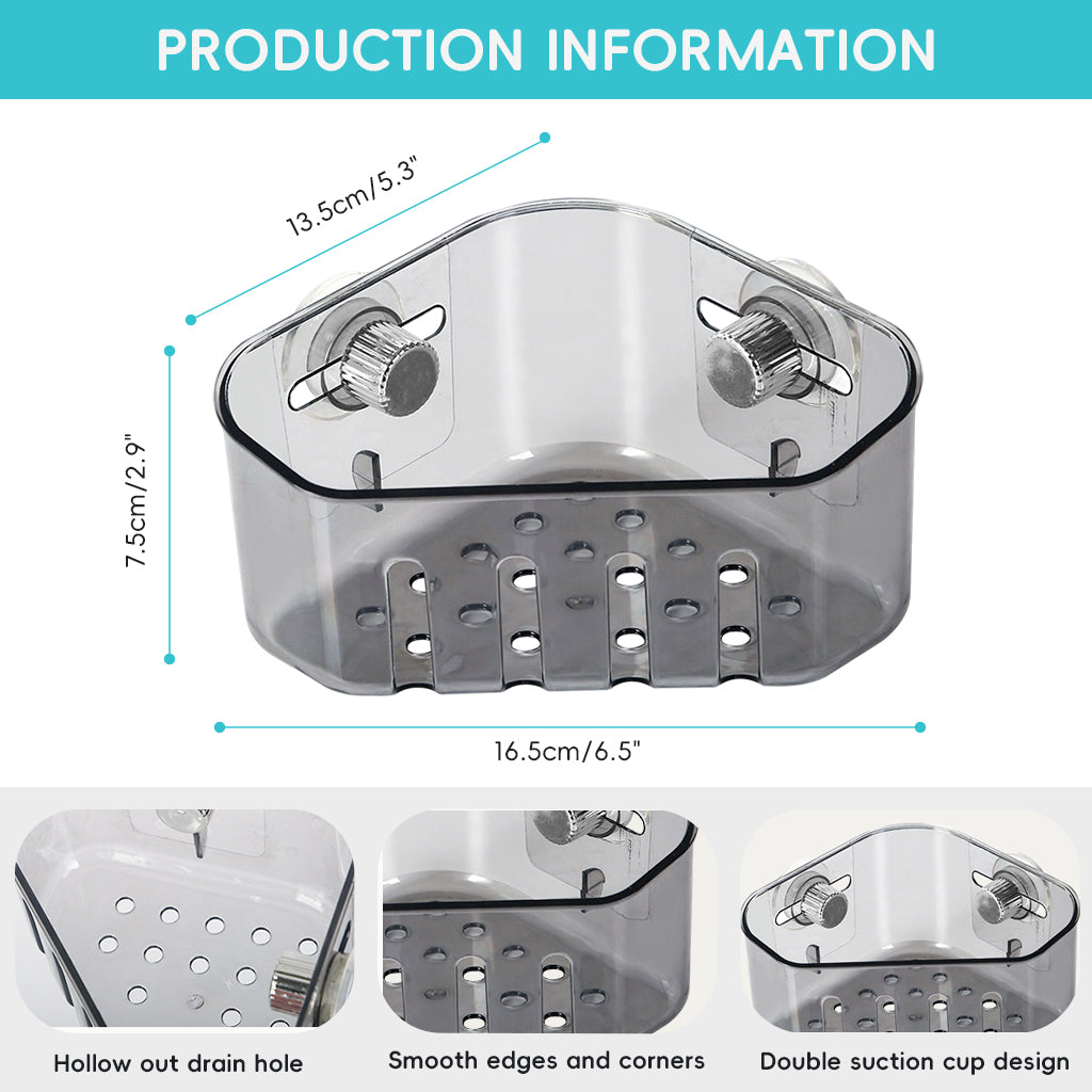 HASTHIP Kitchen Triangle Sink Strainer Basket, Sink Drain Strainer, Multifunction Sink Drain Strainer Basket, Food Catcher Strainer for Kitchen Waste, Vegetable, Fruits