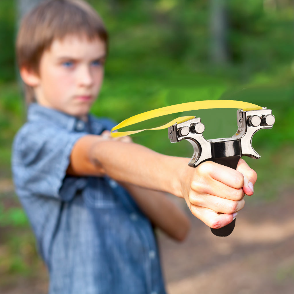 Proberos Adult Sling Shot Toy Outdoor Slingshot with Aimer High Velocity Slingshot Set with 3 Rubber Bands, Resin Lightweight Slingshot for Adults Beginner