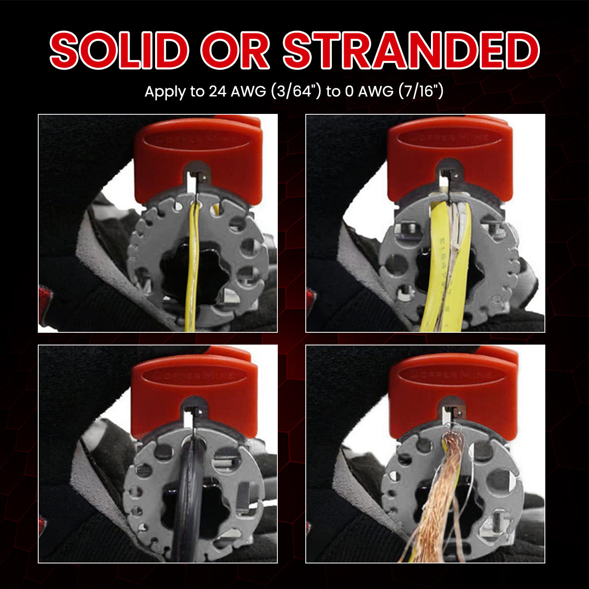 Serplex Manual Wire Stripper Multi Cable Slots Stainless Steel Plates Design Handheld Easy Wire Stripper with 10 Replacement Blades Press-Down Wire Cable Stripper for Wiring, Home Improvement