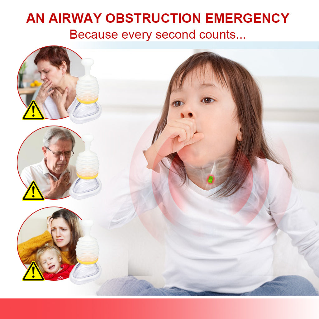 HANNEA Choking Rescue Device, Anti Choking Device for Kids and Adults, Portable Emergency Airway Suction Device for Home & Travel