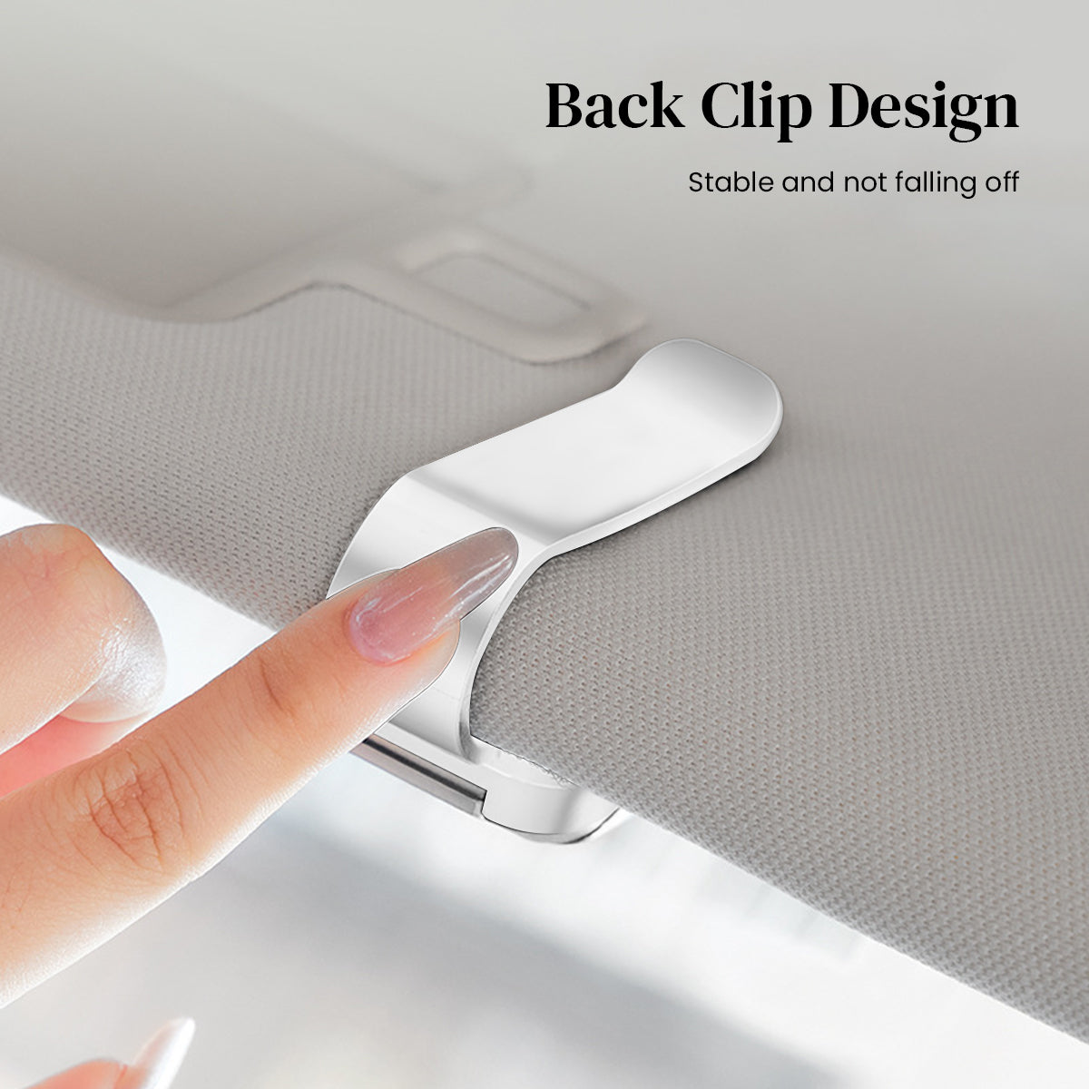 STHIRA® Universal Car Sunglasses Holder Sunglasses Clip Holder for Car Sun Visor Secure Lock Sunglass Holder with One-Button Unlock, Anti-Scratch Sponge, Space-Saving Sunglass Holder for Car