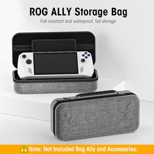 ZORBES® Carrying Case for Rog Ally Accessories Portable Handbag EVA Organizer with Handle Waterproof Protective Storage Bag Travel Console 2 PCS