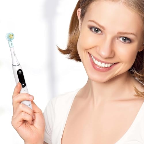 HANNEA® 8PCS Toothbrush Head Dustproof Cover for Oral B iO Series Electric Toothbrush Tip Cover Transparent Plastic Electric Toothbrush Tip Covers Travel Dustproof Electric Toothbrush Tip Covers