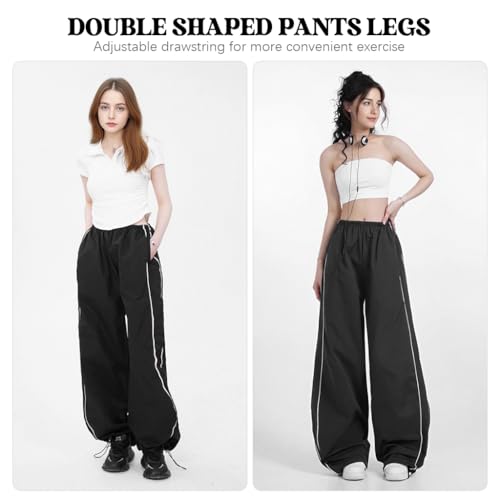 SANNIDHI® Womens Wide Leg Sweatpants Casual Loose Solid Color Pants Comfy Lounge Joggers Baggy Sweatpants with Pockets, L