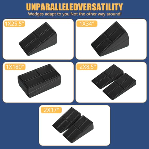 Proberos 3PCS Squat Wedge Set, Adjustable Height & Tilt Exercise Wedges for Squats EPP Wedge Block Slant Board, Yoga Foam Wedge Blocks, Incline Board Platform For Heel Elevated and Calf Raise