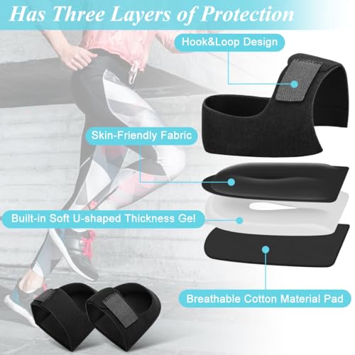 HANNEA 1 Pair Heel Protectors, Heel Protectors Heel Sleeves Pads, Plantar Fasciitis Heel Cups for Heel Pain Relief, Achilles Tendinitis, Heel Spur, L