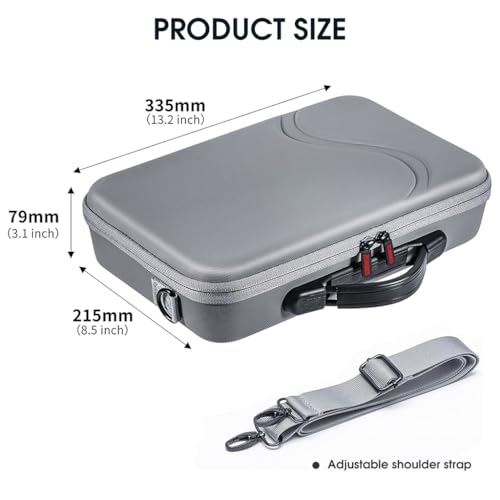 ZORBES Carrying Case for Insta360 X4 Camera, PU Hard Shell Bag with Detachable Shoulder Strap & Handle Anti-scratch Lycra Liner Design Travel Carry Bag Accessories Bag for Insta360 X4 Camera