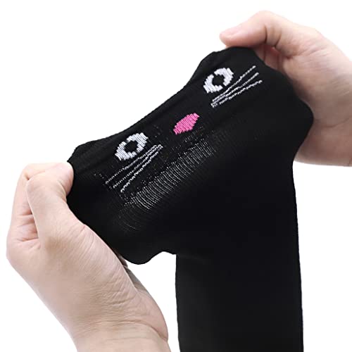 ZIBUYU Girls Cotton Knee High Socks Cute Kitty Winter Warm Long Socks for Girl Christmas Gift for Girls 3-12 Years Old Boot Socks, One Pair