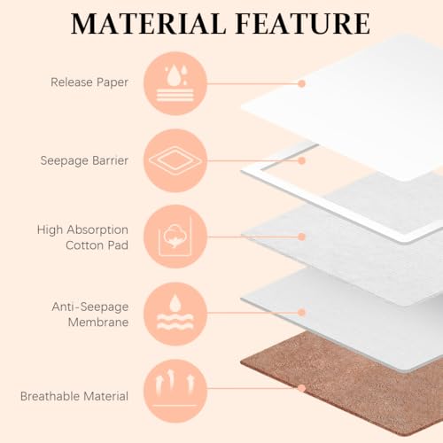 HANNEA® 20PCS Castor Oil Patches Self Adhesive Pack Wrap Organic Cotton Pads for Liver Anti Leakage No Wash Oil Not Included