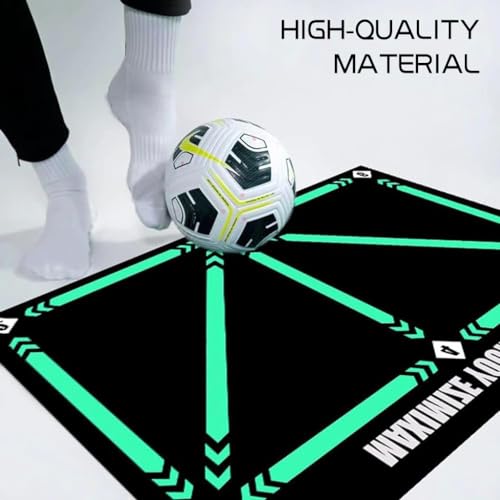 Proberos® Kids Football Training Mat 23.6x35.4 inches Soccer Shooting Skill Exercise with Guideline Anti-slip Agility Diatom Mud Mat 3 PCS