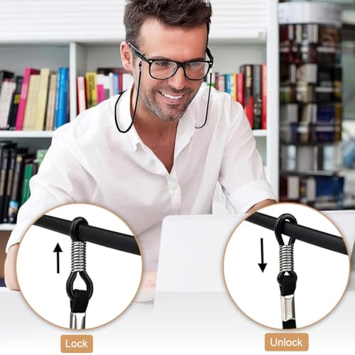 ZIBUYU® 9PCS Specs Holder Strap Spectacles for Women Spectacle Chain 27.56 Inch Suede Velvet Eyeglasses Adjustable for Kids Adults