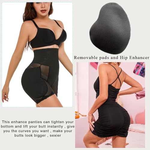 PALAY® Hip Pads for Women Enhancer Shapewear High Waist Butt Lifter Pad Panties XXL 2 PCS Black