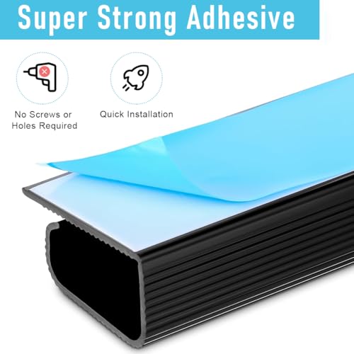 Serplex® 6PCS Cable Management Under Desk 15.7 Inch Self-Adhesive Organizer No Drilling Tray Channel Rail