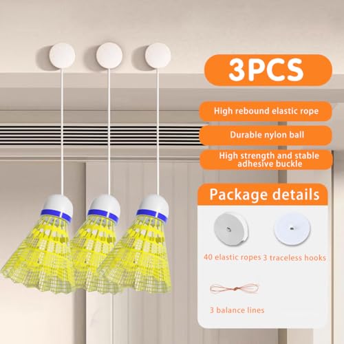 Proberos® Automatic Rebound Badminton Trainer Parent-child Interaction Kid Toys for Exercise and Leisure Badminton Training Device for Beginners 2 PCS