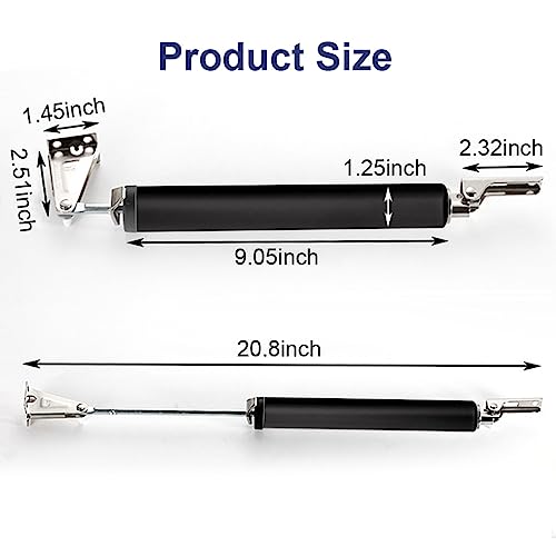 HASTHIP Door Closer Aluminum Alloy Safety Pneumatic Hydraulic Buffer Automatic Door Closer, Adjustable Speed Quiet Door Closer for Wooden Door, Metal Door, Security Door, Weight Up to 35 Kgs (Brown)