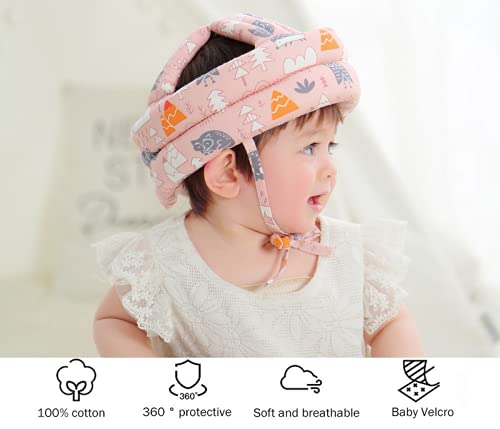 SNOWIE SOFT Baby Safety Helmet with Adjustable Size, Baby Learn to Walk Or Run Soft Safety Helmet, Infant Anti-Fall Anti-Collision,for Baby Months~5 Years Old (Multi-Colour 2)