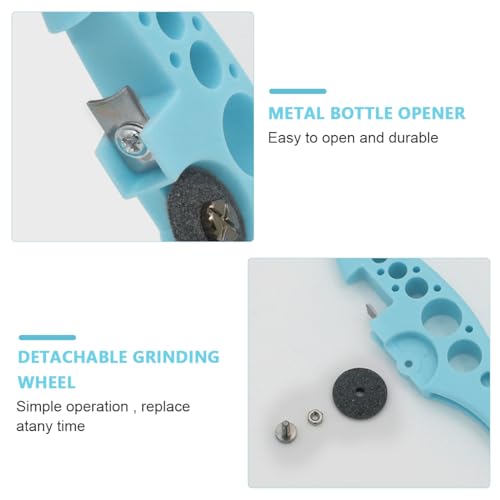 HASTHIP® Ampule Cutter with 5 Replaceable Grinding Wheels, Ampoule Cutter for Doctors, Glass Bottle Cutter, Ampule Breaker, Suitable for Home Daily or Medical Use, Cut The Ampoule (Blue) 3 PCS