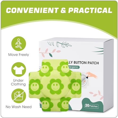 ZIBUYU® 100 Pcs Castor Oil Pack Wrap for belly button, Self Adhesive Castor Oil Packs Skin Friendly Non-woven for Liver Detox, Accelerate metabolism, Easy to Use, Anti-Seepage (Oil Not Included)