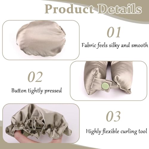 MAYCREATE Heatless Hair Curler,Heatless Curling Rod Headband,No Heat Curlers Headband Hair Curling Ribbon For Long Hair Rollers Hair Band Soft No Heat Hair Curlers for Overnight