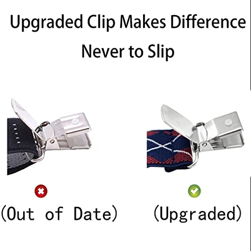 GUSTAVE® Adjustable Elastic Men's Shirt Garter Straps Combo with Premium Y-Shape Shirt Stays, Non-Slip Locking Clamps, Fashion Gifts for Shirt Tucking, Office, Parties, Groomsmen