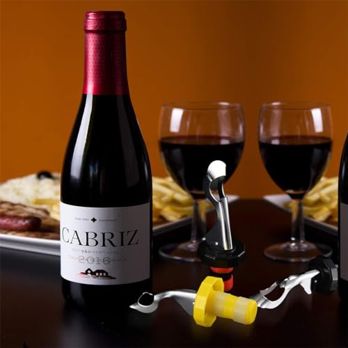 HASTHIP 3Pcs Reusable Wine Stoppers, Silicone Vacuum Wine 2-IN-1 Bottle Stopper Bottle Opener Wine Bottle Pourer Wine Preserver Bottle Saver, Wine Airtight Seal Corks Keep Fresh Fits Most Wine Bottle