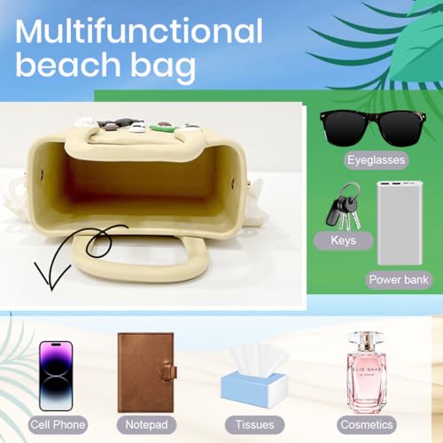 PALAY Fashion Phone Bag Handbag Small Handbag with Shoulder Strap Waterproof EVA Fun Cartoon Hand Bag Beach Bag Folding Handle Design Small Handbag Crossbody Bag Gift for Girls, 15x7x20cm