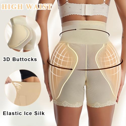 PALAY® Hip Pads for Women Hip Dip Pads, Enhancer Shapewear for Women High Waist Shapewear Butt Lifter Pad Panties, Apricot, L 2 PCS