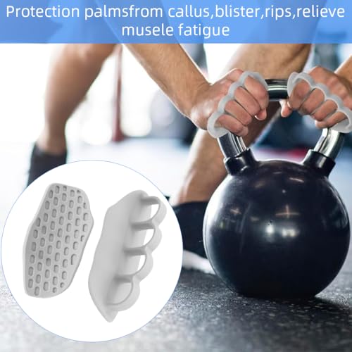 Proberos® 1 Pair Weight Lifting Grips with Non-Skid Rubber Pads 4 Finger Loops Anti-Slip Palm Protectors for Deadlifts Pull-Ups Rows Gym Hand Strengtheners Universal Fit Men Women 3 PCS