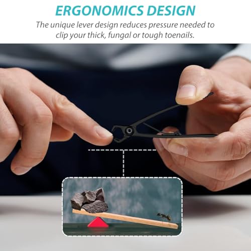 ZIBUYU® Nail Cutter Wide Jaw Opening Clippers for Thick Nails Set for Adults Big Small Toe Men Women Stainless Steel 2PCS