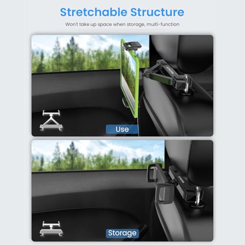 STHIRA® Tablet Holder for Car Headrest Adjustable 360 Rotate Back Seat and Smartphone Mount for iPad Samsung Tabs Lenovo 3 PCS