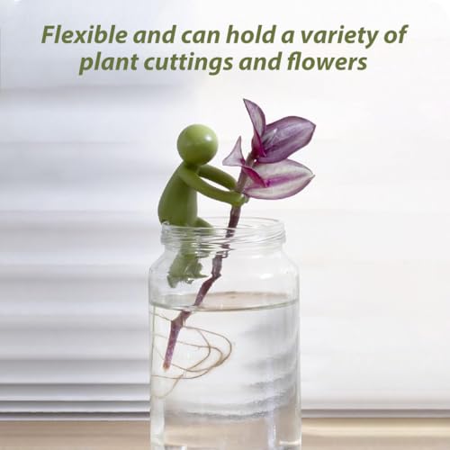 HASTHIP 3Pcs Cartoon Garden Plant Support - Creative Hydroponics Plants Holder - 2.5 in Plant Support for Climbers - Garden Decoration Items - Suitable for Glass Growing Cup & Glass Tube