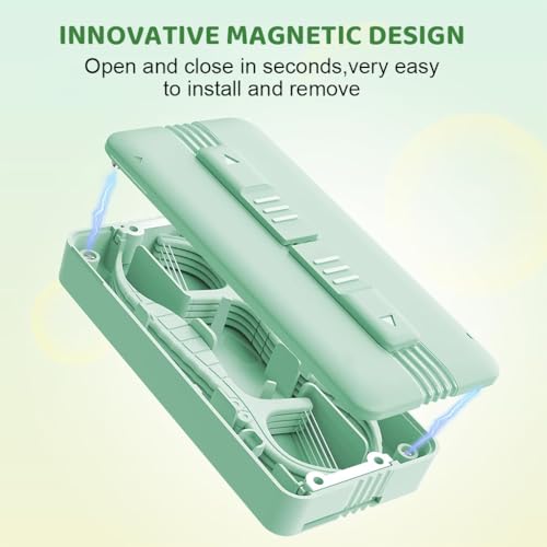 HANNEA Dental-Flosser Dispenser Dual-end Dental Picks Dispenser Box with 200pcs Dental Floss Travel Dental Floss Storage and Dispenser Box Magnetic Closing Dental-Floss Dispenser Box