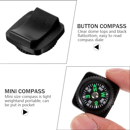 Proberos® Pack of 10 High Precision Wrist Compass for Directions 24mm Base Mount Compatible with 21mm Watch Strap Outdoor Hiking Camping Travel Survival Gear Accessories 2PCS