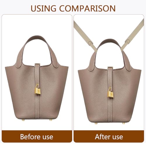PALAY 2Pcs PU Shoulder Bag Straps 23.6 Inches Stylish Tote Bag Shoulder Strap Replacement Narrow Shoulder Straps for Crossbody Bag, Shoulder Bag, Handbags, Black & Beige