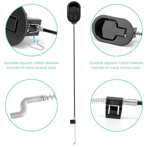 Serplex® 2PCS Metal Recliner Sofa Handle Replacement with 36.3
