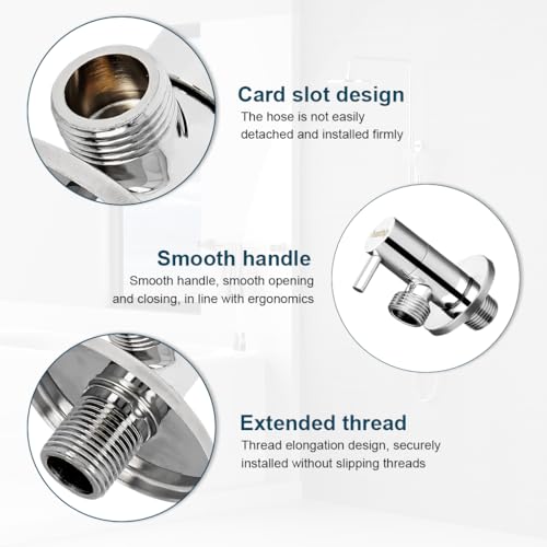 HASTHIP® Stainless steel 1/2 Angle valve, cold and hot universal water heater toilet, copper core switch Angle valve
