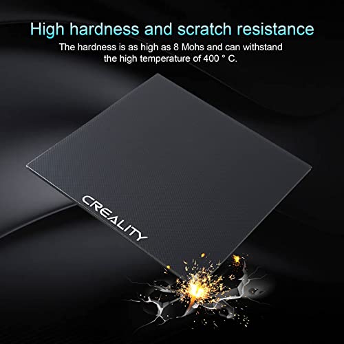 ZORBES 3D Printer Bed, for Ender 3 Glass Bed Upgraded 3D Printer Tempered Glass Plate Build Surface for Ender 3/Ender 3 Pro/Ender 3 V2/Ender 5/Ender 5 Pro/Ender 3 S1, 235x235x4mm