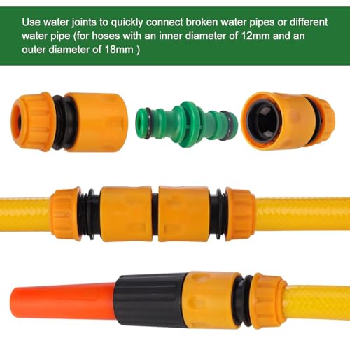 HASTHIP® 34PCS Gardenhose Pipe Connectors Universal Quick Hose Multi-Tap Adapter With Washers Water Sprayer Nozzle Faucet for Gardening Watering Car Washing