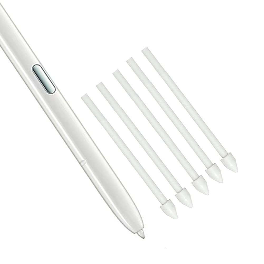 Verilux Universal Touch Stylus S Pen Replacement Stylus Pen Refill Tool Kit for Samsung Galaxy Note 10 / Note10+Plus / Note20 / Note20+ Plus Tab S6/7, 5pcs with 1 Tweezers Removal Tool(Black) (white)
