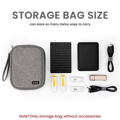 ZORBES® Carrying Case for Ssd Hard Drive Storage Bag Double Layer for Two 2.5 Inch Oxford Cloth Accessory Bag Not Include Ssd Accessories Grey X 3