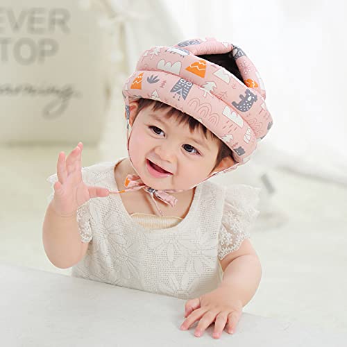 SNOWIE SOFT Baby Safety Helmet with Adjustable Size, Baby Learn to Walk Or Run Soft Safety Helmet, Infant Anti-Fall Anti-Collision,for Baby Months~5 Years Old (Multi-Colour 2)