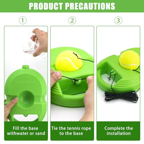 Optifit® Tennis Trainer Rebound Ball with String, Solo Tennis Training Equipment, Cricket Trainer, Portable Tennis Training Tool, Tennis Rebounder Kit, Suitable for Beginners Sport Exercise 2 PCS