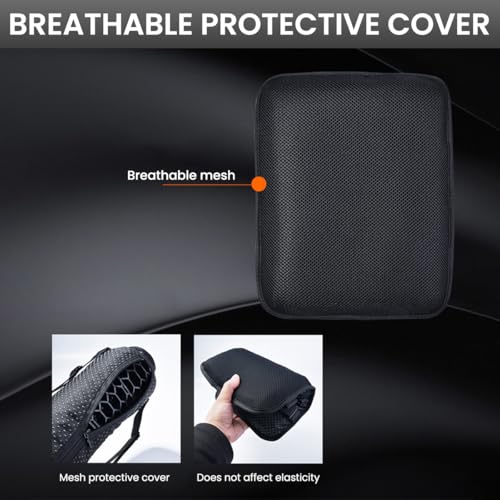 STHIRA® 3D Breathable Motorcycle Gel Cushion with Vibration Absorption Shockproof Bike Seat Cover Universal Anti-Slip for Bikes Scooters 2PCS