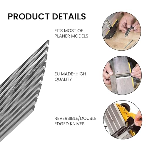 Serplex® 30PCS Replacement Blades for Wood Planer Machine 3.23 inches Robust HSS Universal Electric Hand for Bosch Makita Dewalt Hitachi
