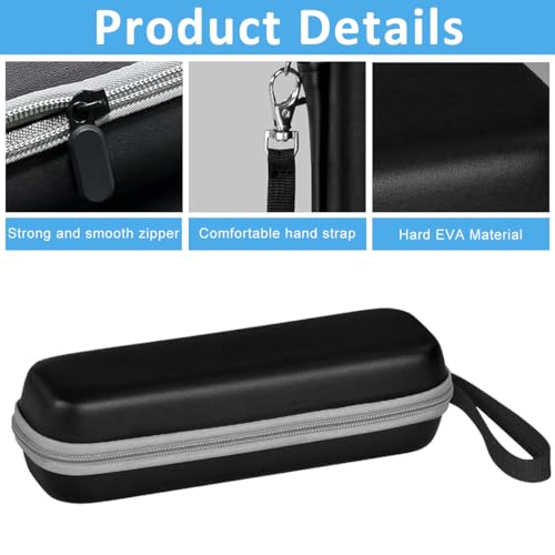 HANNEA® Hard Travel Case for Oral B Pro 1000 1500 5000 7000 7500 6000 9600 Philips Sonicare 4100 5100 1100 6100 5300 Electric Toothbrush Portable EVA Protective Storage Bag Black Case Only 3 PCS
