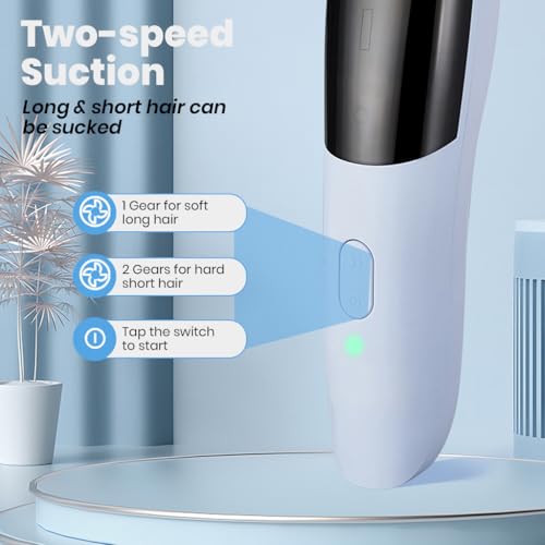 HANNEA® IPX7 Waterproof Baby Hair Trimmer Vacuum Quiet 2 Speeds with 24-Teeth Ceramic Blade Adjustable Trimming Guides 3-6mm 9-12mm Rechargeable Easy Clean for Newborns and Toddlers 3 PCS